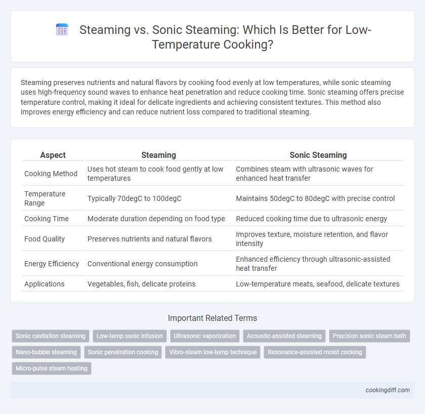 Steaming vs. Sonic Steaming: Which Is Better for Low-Temperature Cooking?