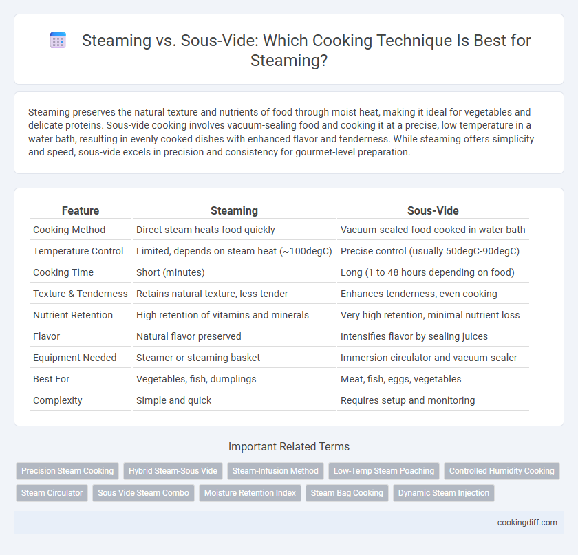 Steaming vs. Sous-Vide: Which Cooking Technique Is Best for Steaming?