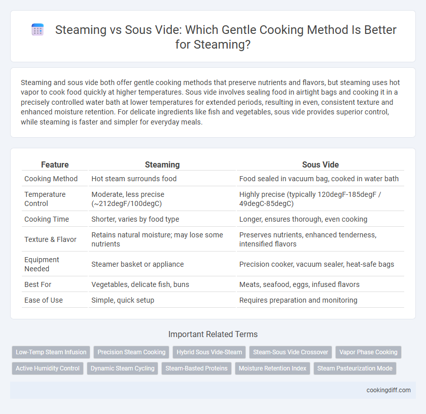 Steaming vs Sous Vide: Which Gentle Cooking Method Is Better for Steaming?