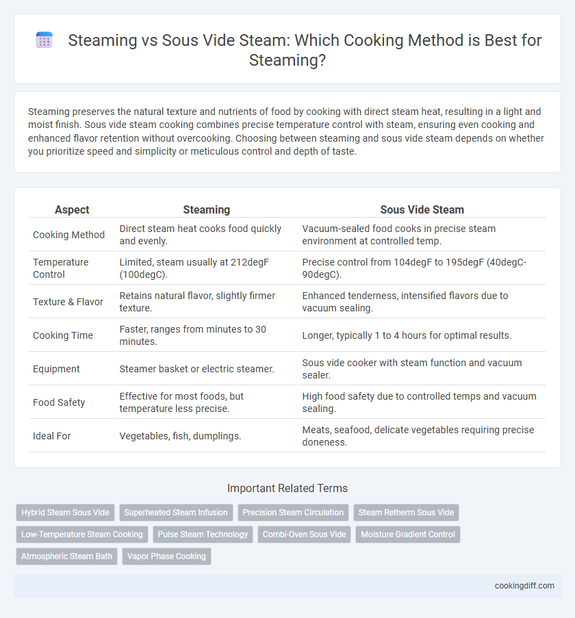 Steaming vs Sous Vide Steam: Which Cooking Method is Best for Steaming?