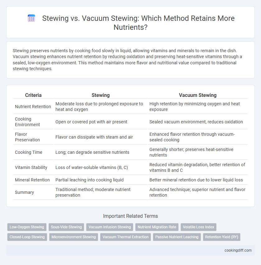 Stewing vs. Vacuum Stewing: Which Method Retains More Nutrients?