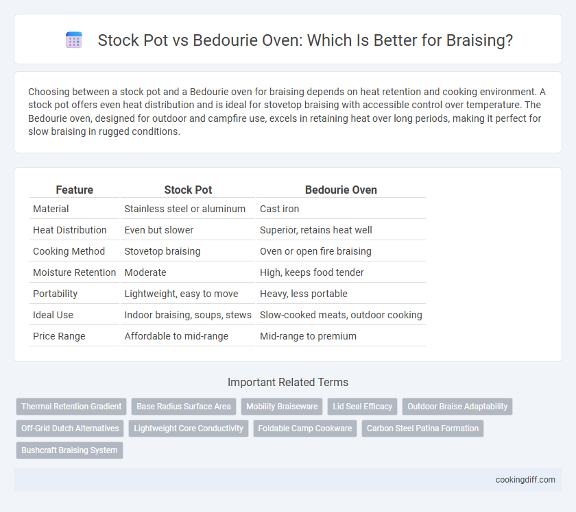 Stock Pot vs Bedourie Oven: Which Is Better for Braising?