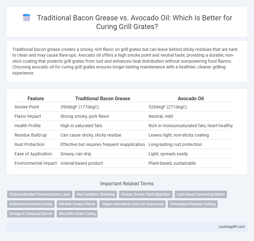 Traditional Bacon Grease vs. Avocado Oil: Which Is Better for Curing Grill Grates?