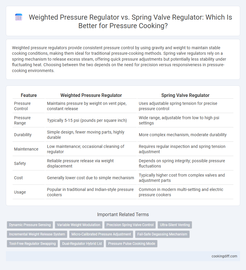 Weighted Pressure Regulator vs. Spring Valve Regulator: Which Is Better for Pressure Cooking?