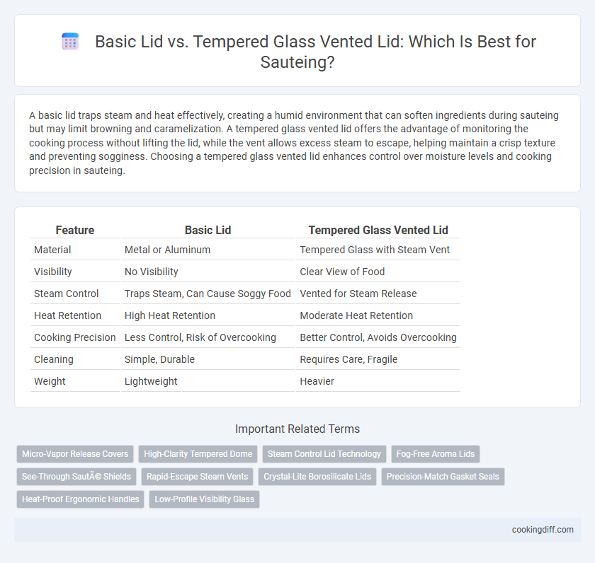Basic Lid vs. Tempered Glass Vented Lid: Which Is Best for Sauteing?