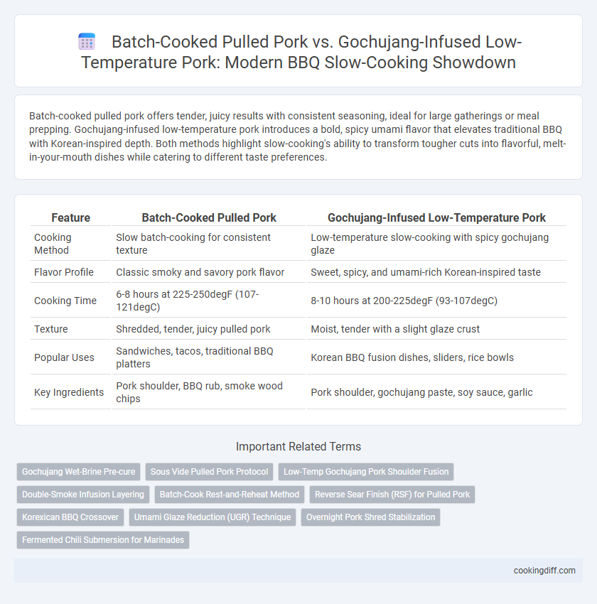 Batch-Cooked Pulled Pork vs. Gochujang-Infused Low-Temperature Pork: Modern BBQ Slow-Cooking Showdown