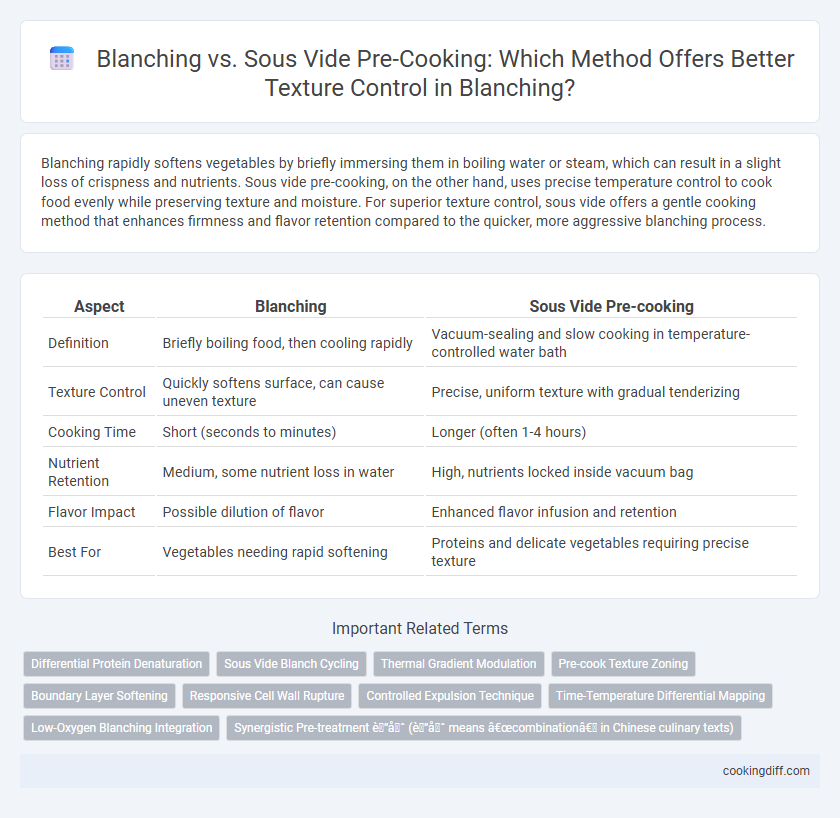 Blanching vs. Sous Vide Pre-Cooking: Which Method Offers Better Texture Control in Blanching?