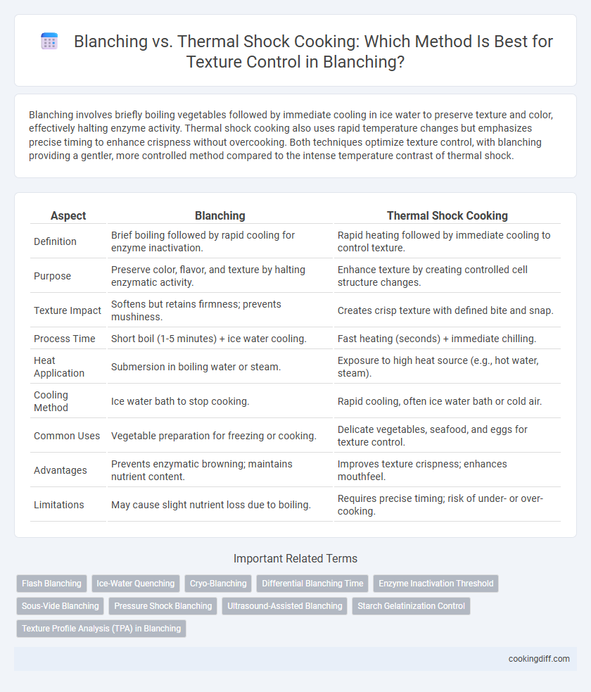 Blanching vs. Thermal Shock Cooking: Which Method Is Best for Texture Control in Blanching?