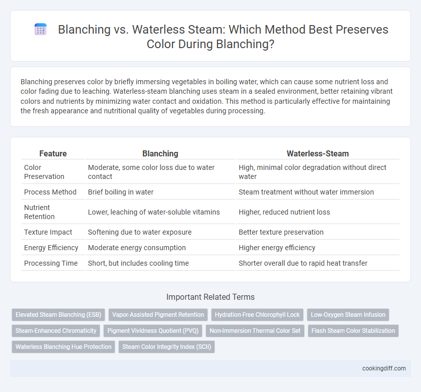 Blanching vs. Waterless Steam: Which Method Best Preserves Color During Blanching?