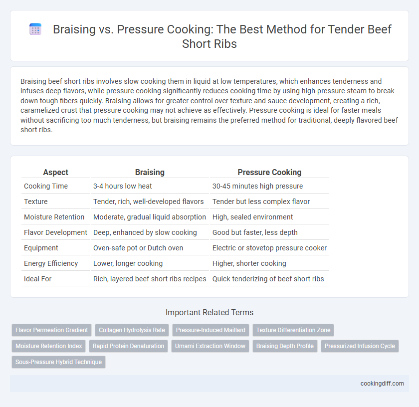 Braising vs. Pressure Cooking: The Best Method for Tender Beef Short Ribs