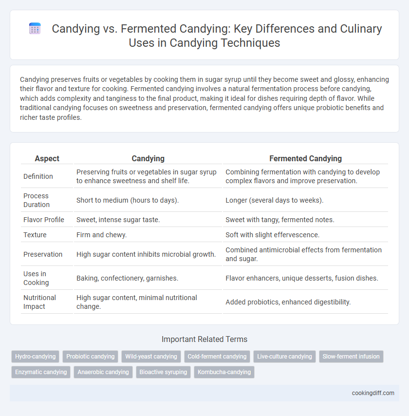 Candying vs. Fermented Candying: Key Differences and Culinary Uses in Candying Techniques