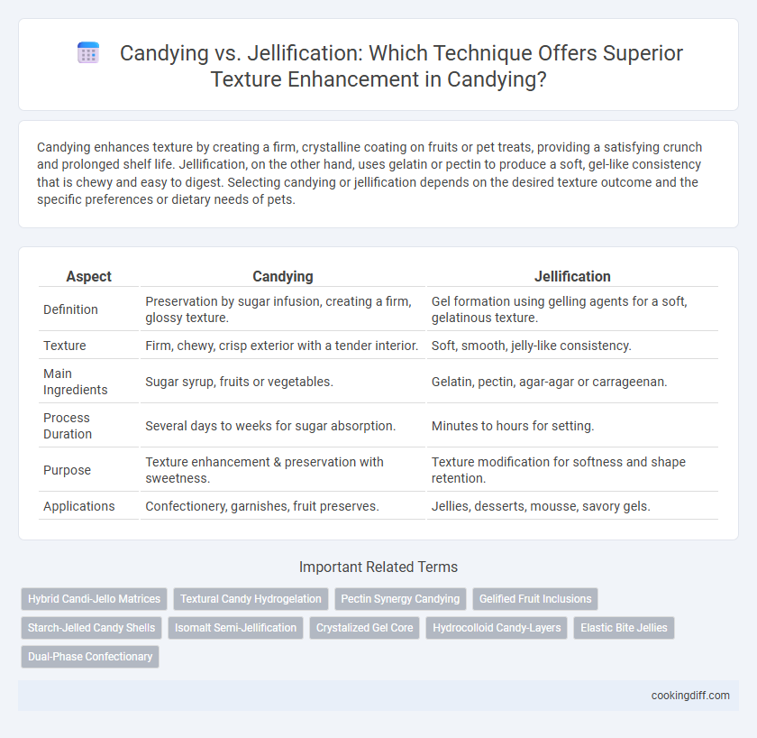 Candying vs. Jellification: Which Technique Offers Superior Texture Enhancement in Candying?