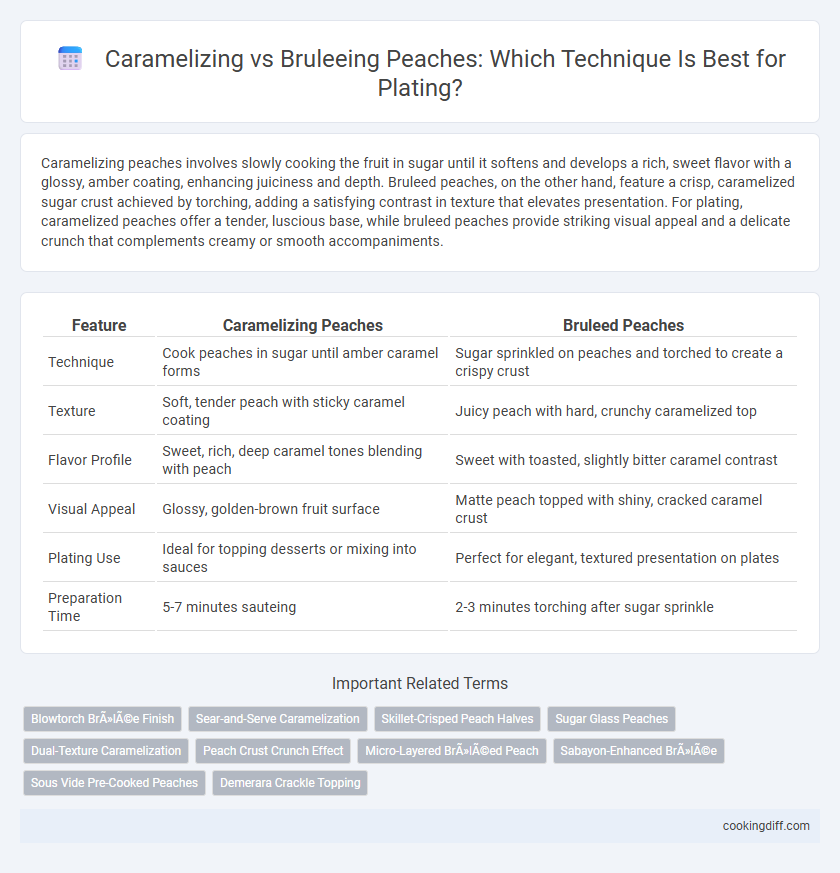 Caramelizing vs Bruleeing Peaches: Which Technique Is Best for Plating?