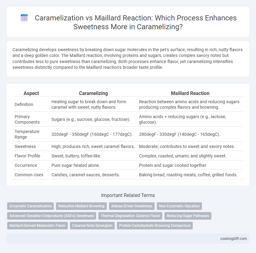 Caramelization vs Maillard Reaction: Which Process Enhances Sweetness More in Caramelizing?