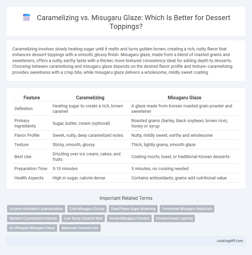 Caramelizing vs. Misugaru Glaze: Which Is Better for Dessert Toppings?