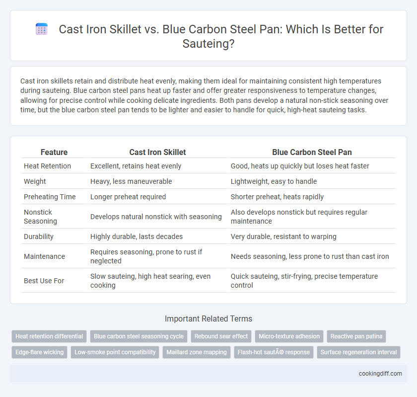 Cast Iron Skillet vs. Blue Carbon Steel Pan: Which Is Better for Sauteing?