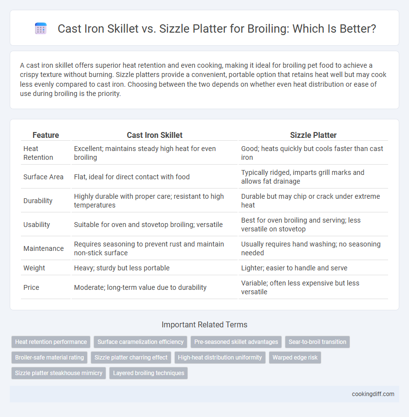 Cast Iron Skillet vs. Sizzle Platter for Broiling: Which Is Better?