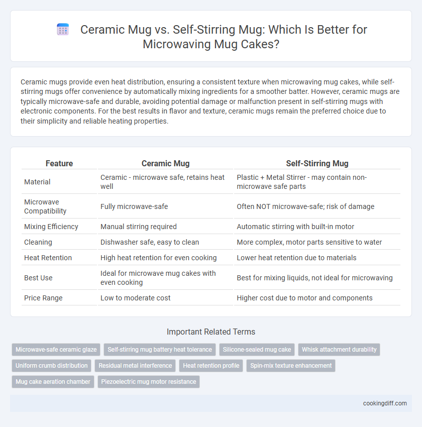 Ceramic Mug vs. Self-Stirring Mug: Which Is Better for Microwaving Mug Cakes?