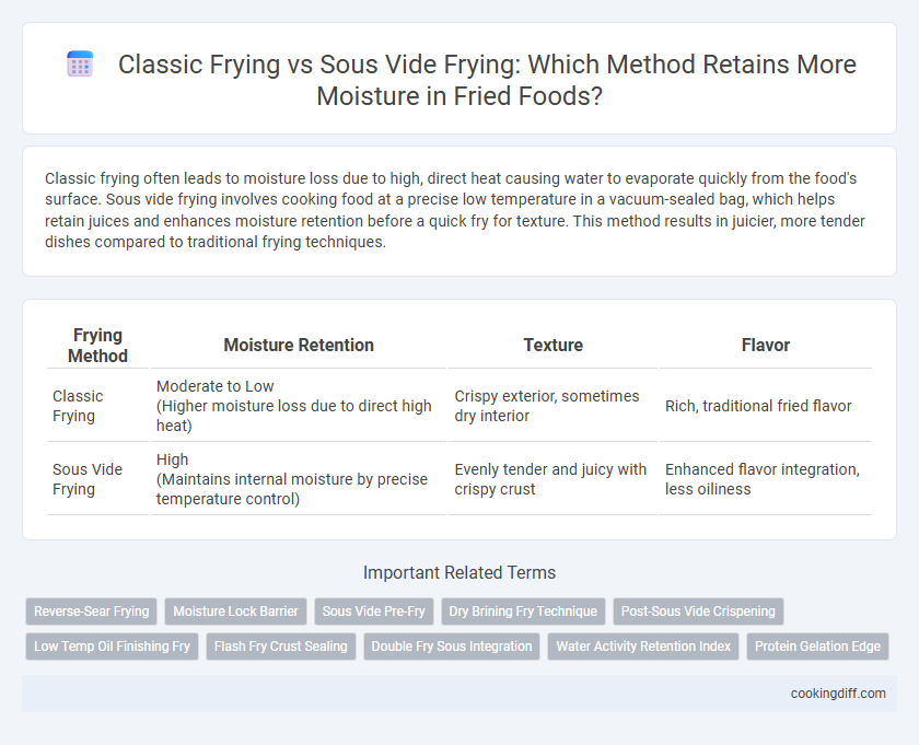 Classic Frying vs Sous Vide Frying: Which Method Retains More Moisture in Fried Foods?