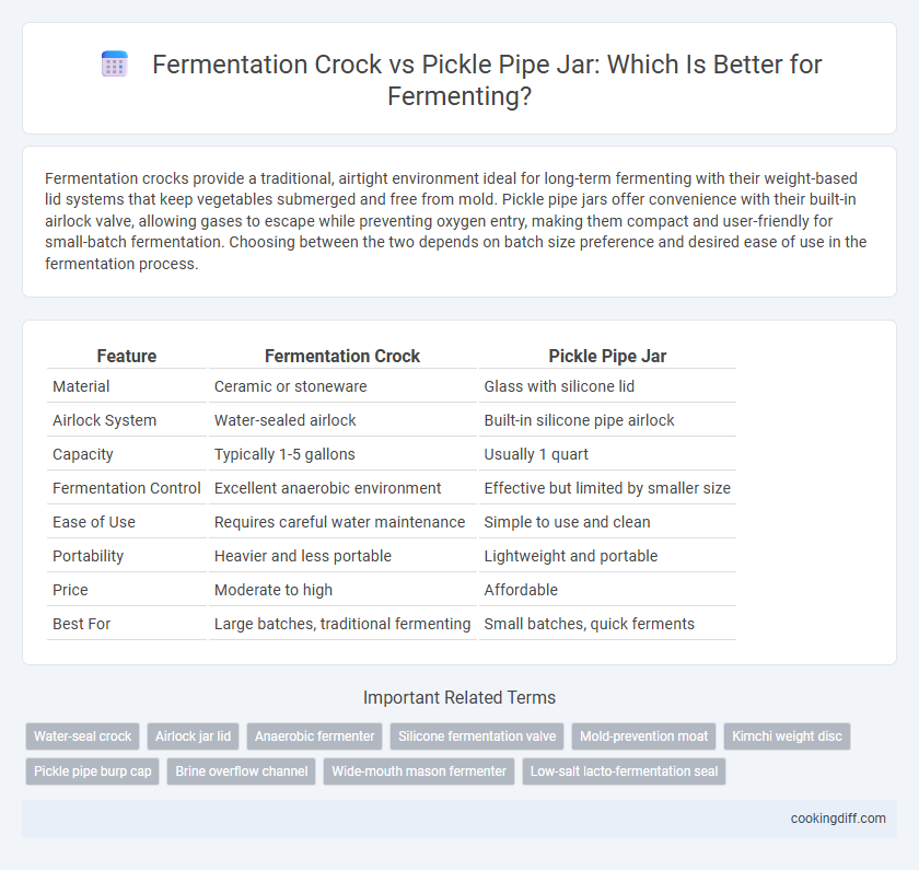 Fermentation Crock vs Pickle Pipe Jar: Which Is Better for Fermenting?