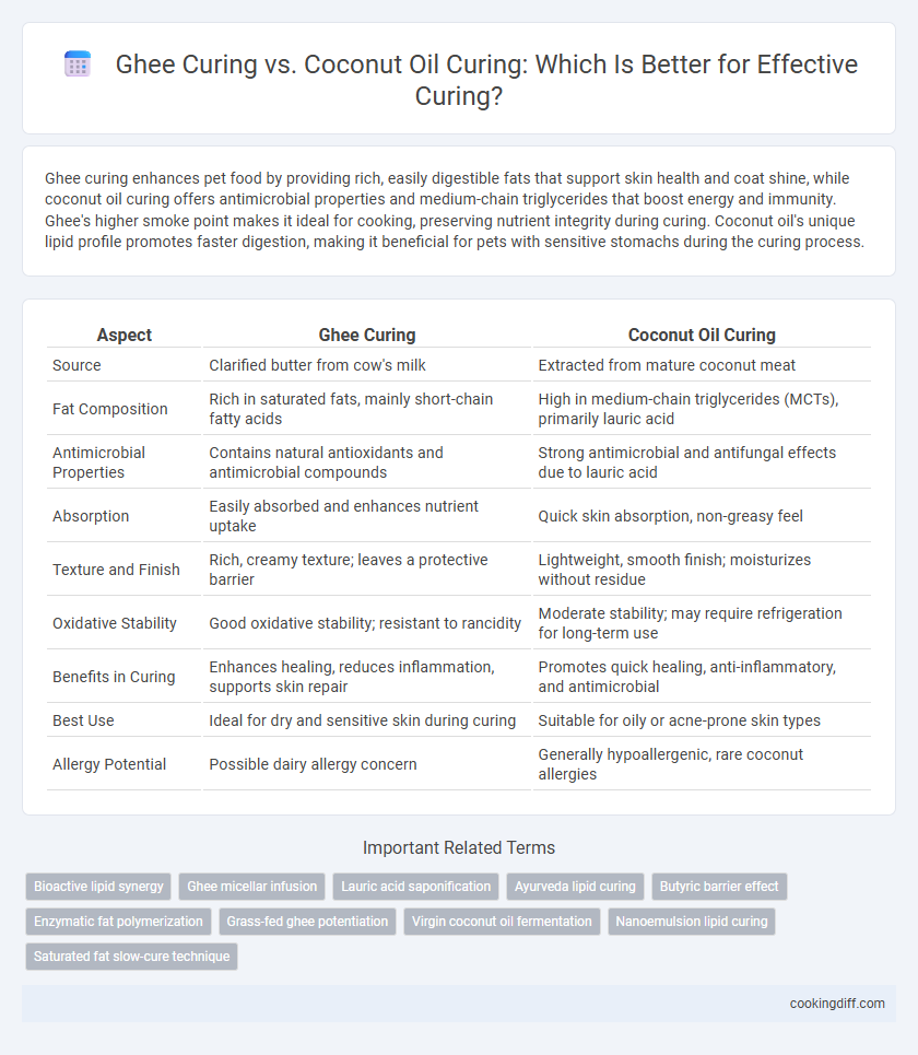 Ghee Curing vs. Coconut Oil Curing: Which Is Better for Effective Curing?