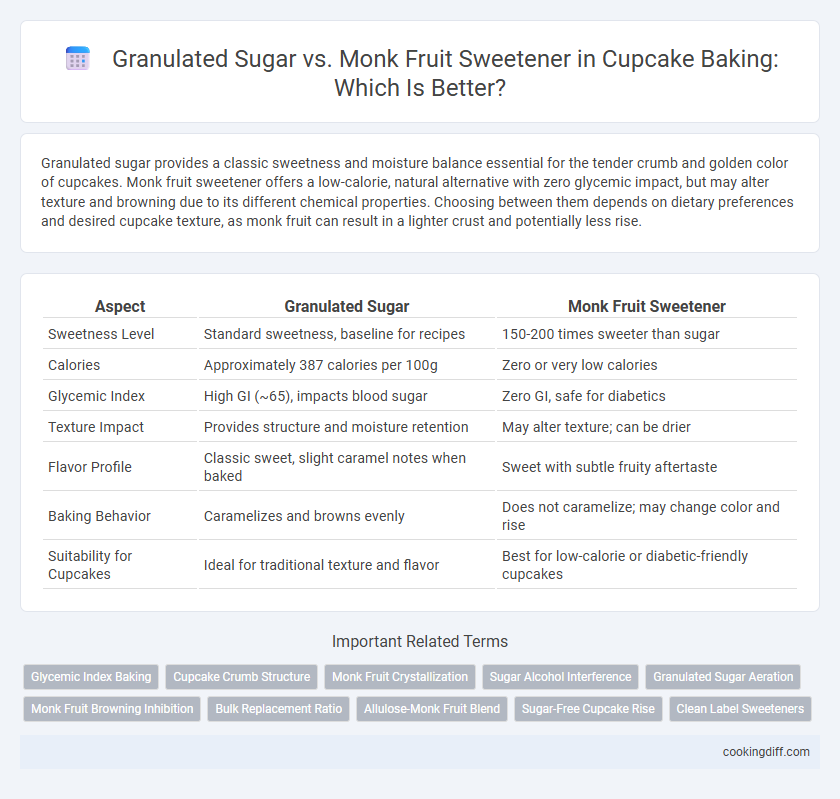 Granulated Sugar vs. Monk Fruit Sweetener in Cupcake Baking: Which Is Better?