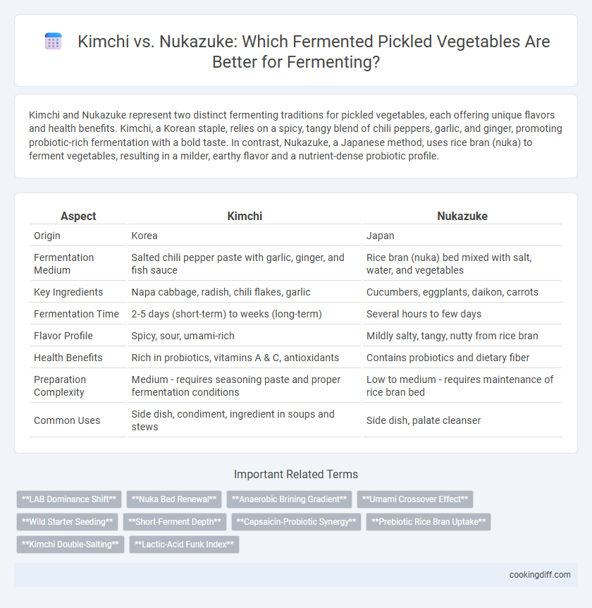 Kimchi vs. Nukazuke: Which Fermented Pickled Vegetables Are Better for Fermenting?