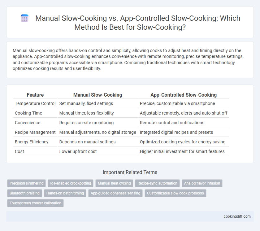 Manual Slow-Cooking vs. App-Controlled Slow-Cooking: Which Method Is Best for Slow-Cooking?