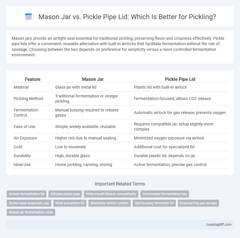Mason Jar vs. Pickle Pipe Lid: Which Is Better for Pickling?