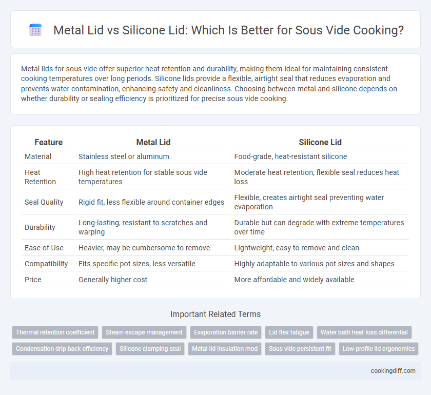 Metal Lid vs Silicone Lid: Which Is Better for Sous Vide Cooking?