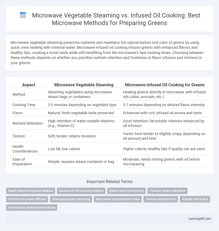 Microwave Vegetable Steaming vs. Infused Oil Cooking: Best Microwave Methods for Preparing Greens
