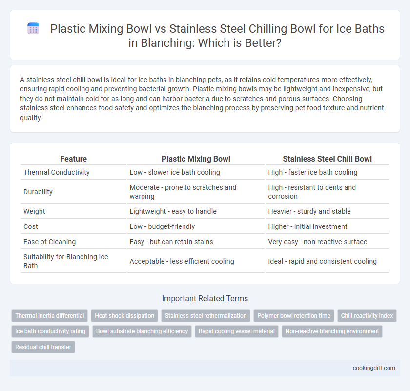 Plastic Mixing Bowl vs Stainless Steel Chilling Bowl for Ice Baths in Blanching: Which is Better?