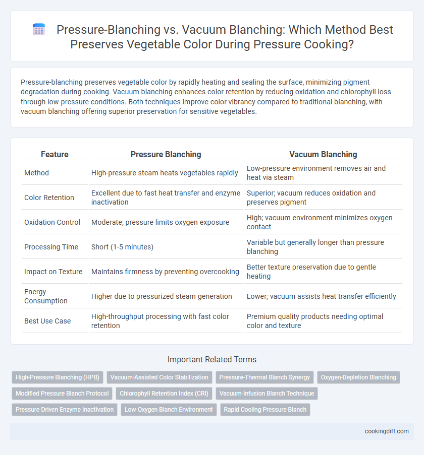 Pressure-Blanching vs. Vacuum Blanching: Which Method Best Preserves Vegetable Color During Pressure Cooking?