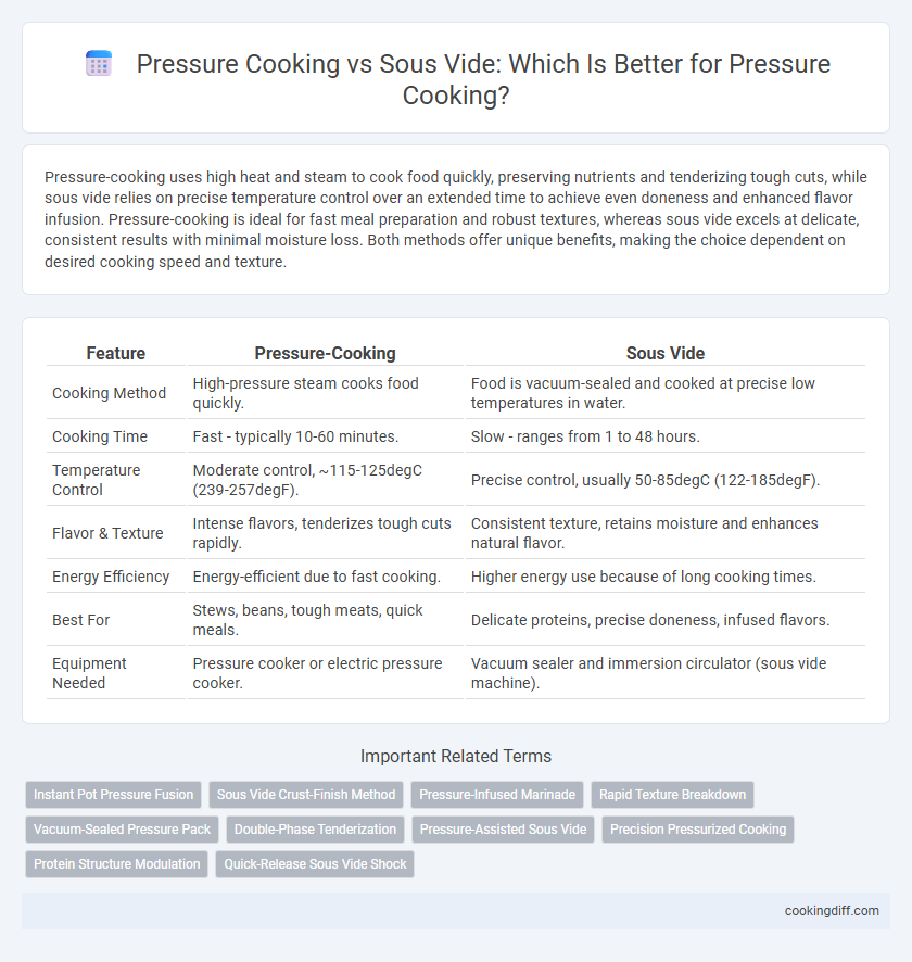 Pressure Cooking vs Sous Vide: Which Is Better for Pressure Cooking?