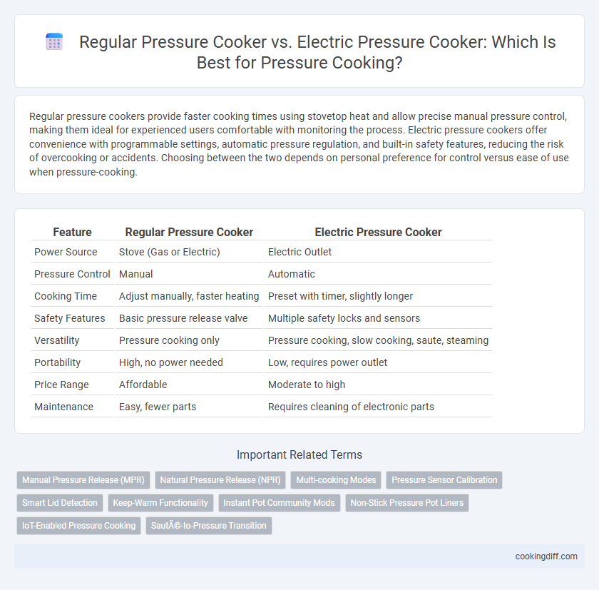 Regular Pressure Cooker vs. Electric Pressure Cooker: Which Is Best for Pressure Cooking?
