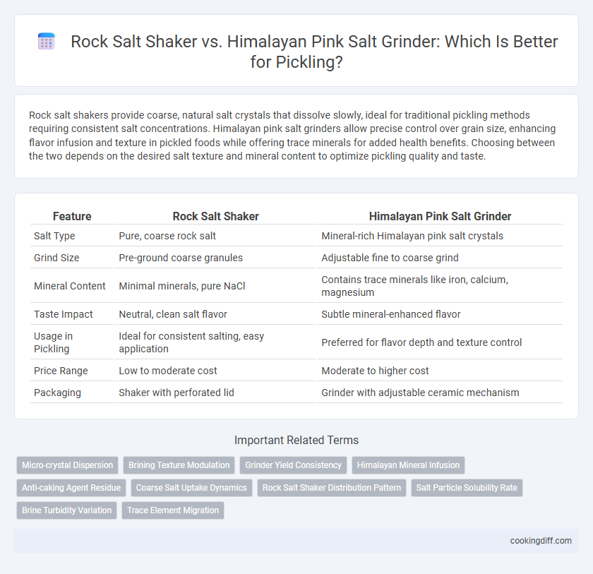Rock Salt Shaker vs. Himalayan Pink Salt Grinder: Which Is Better for Pickling?