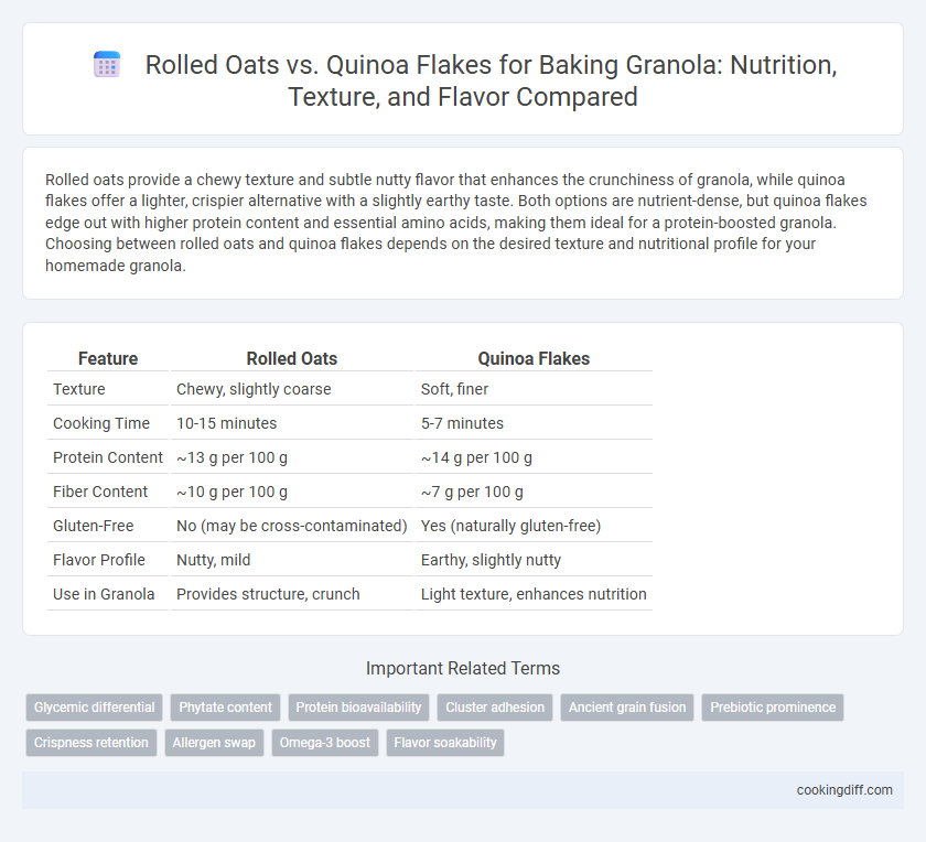 Rolled Oats vs. Quinoa Flakes for Baking Granola: Nutrition, Texture, and Flavor Compared