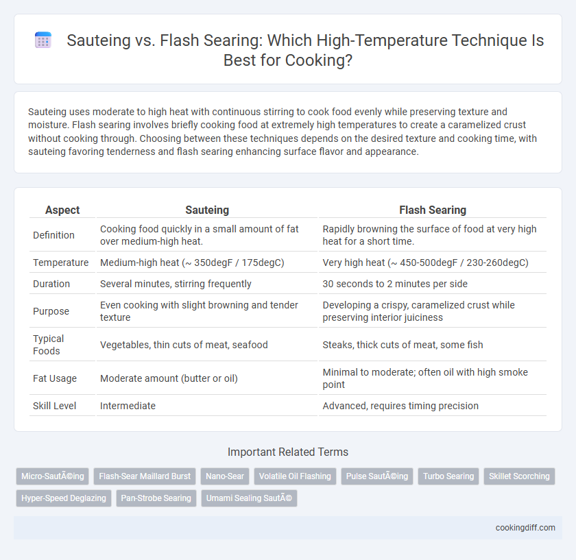 Sauteing vs. Flash Searing: Which High-Temperature Technique Is Best for Cooking?