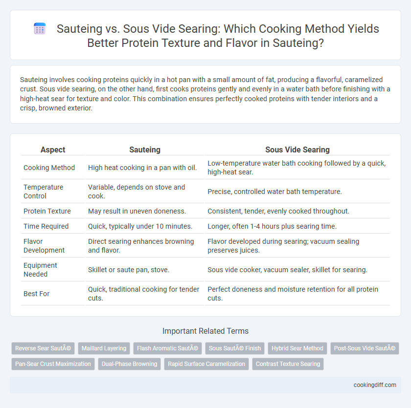 Sauteing vs. Sous Vide Searing: Which Cooking Method Yields Better Protein Texture and Flavor in Sauteing?