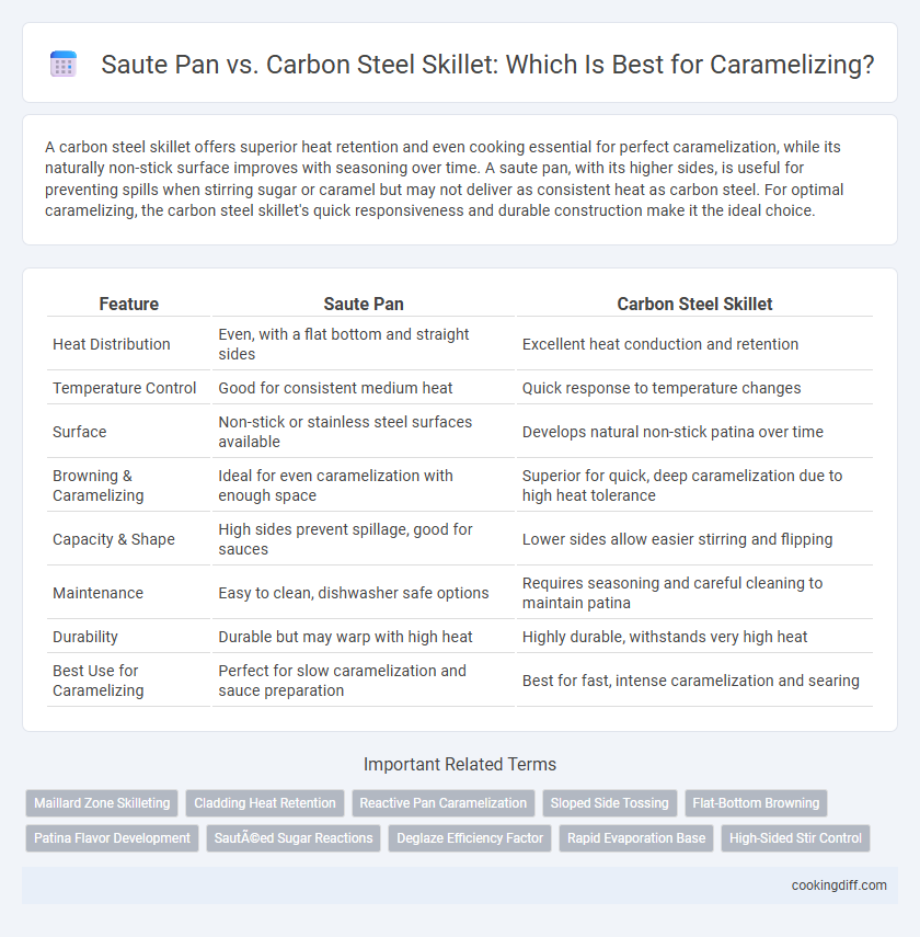Saute Pan vs. Carbon Steel Skillet: Which Is Best for Caramelizing?