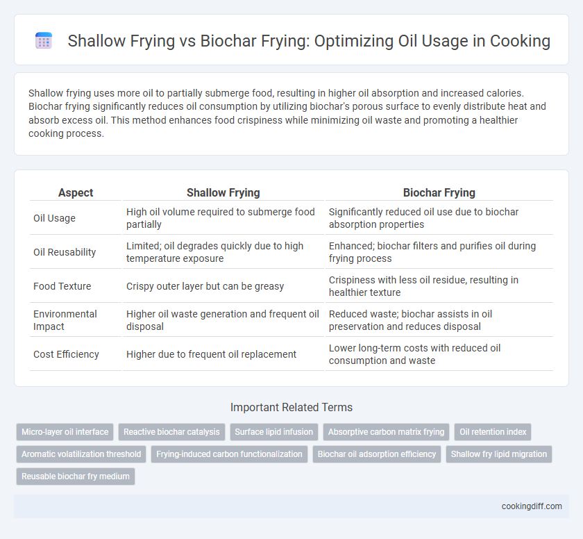 Shallow Frying vs Biochar Frying: Optimizing Oil Usage in Cooking