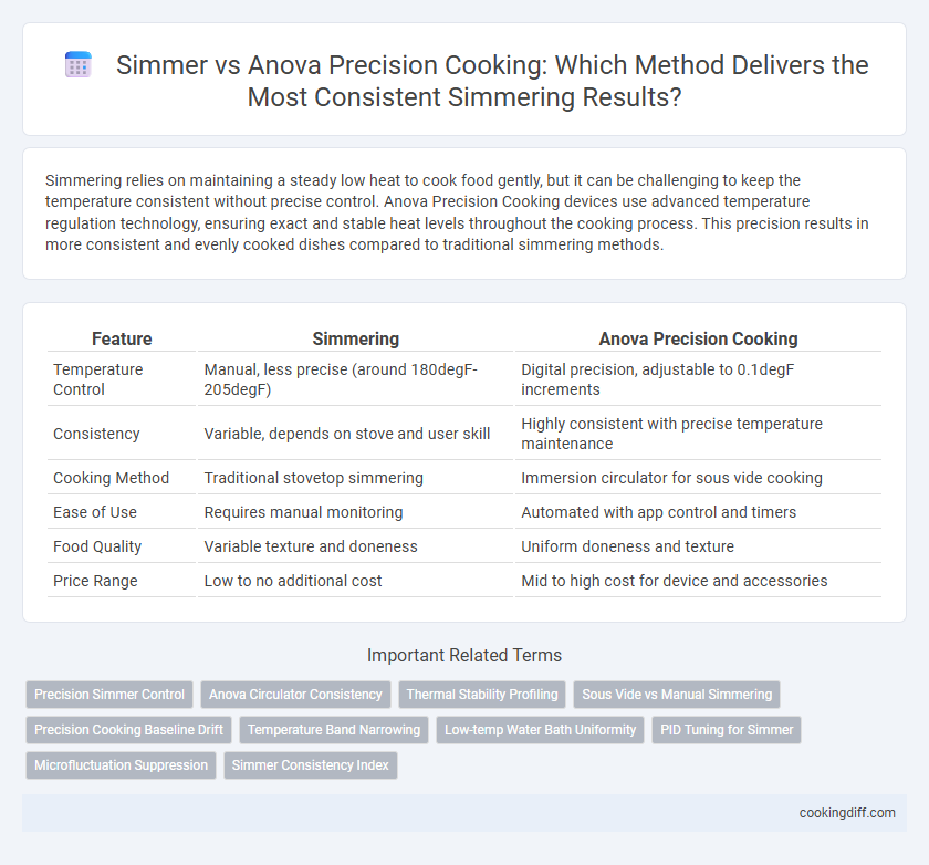 Simmer vs Anova Precision Cooking: Which Method Delivers the Most Consistent Simmering Results?