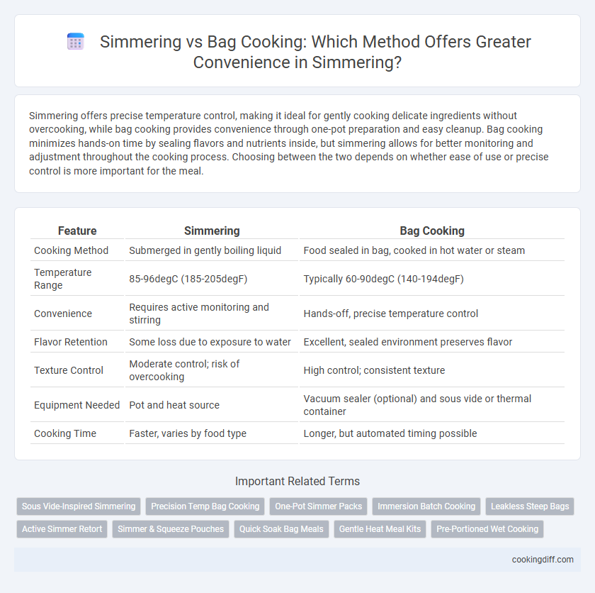 Simmering vs Bag Cooking: Which Method Offers Greater Convenience in Simmering?