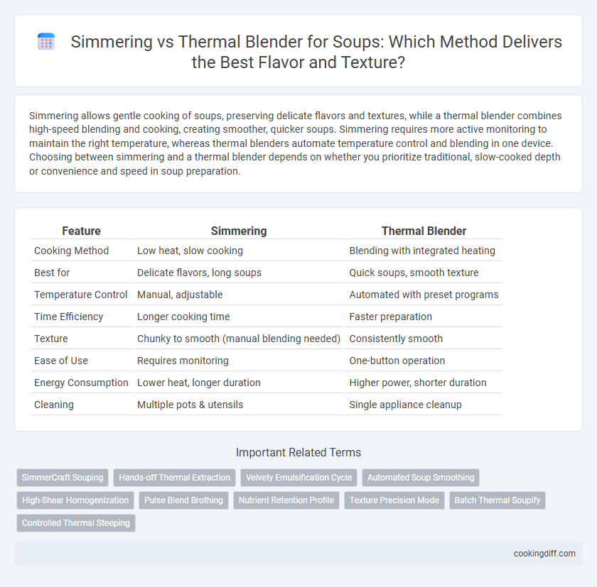 Simmering vs Thermal Blender for Soups: Which Method Delivers the Best Flavor and Texture?