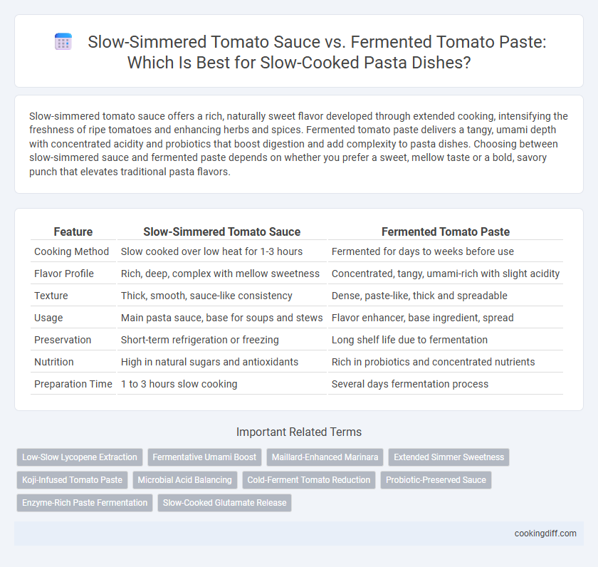 Slow-Simmered Tomato Sauce vs. Fermented Tomato Paste: Which Is Best for Slow-Cooked Pasta Dishes?