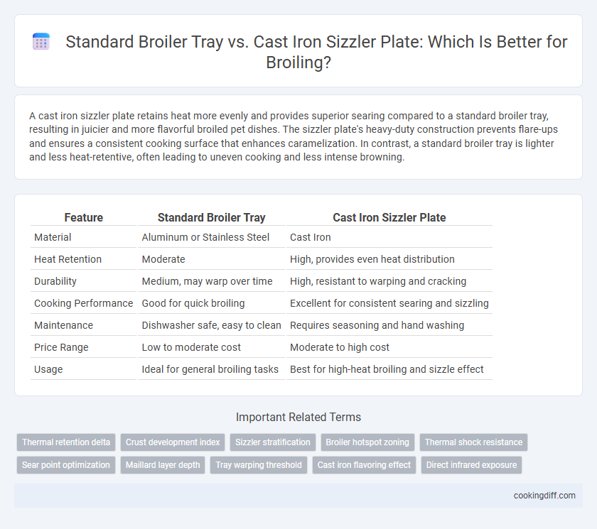 Standard Broiler Tray vs. Cast Iron Sizzler Plate: Which Is Better for Broiling?