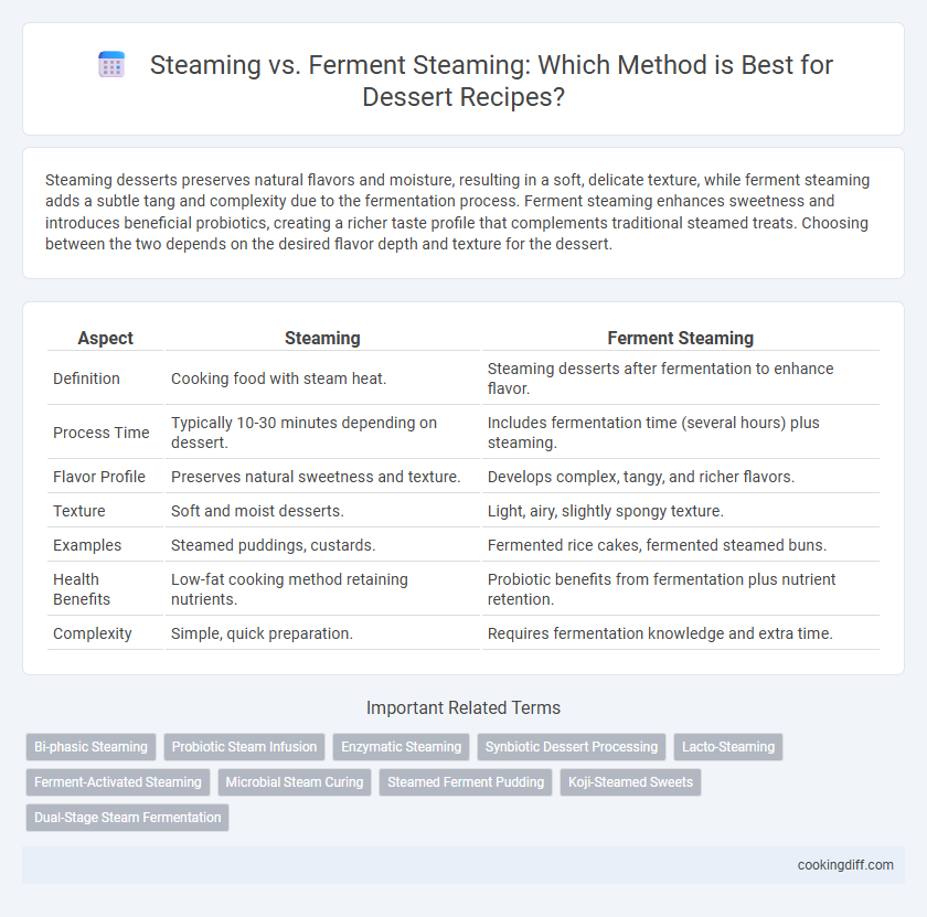 Steaming vs. Ferment Steaming: Which Method is Best for Dessert Recipes?