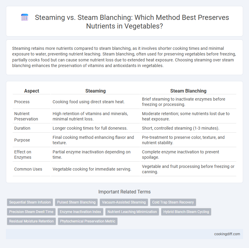 Steaming vs. Steam Blanching: Which Method Best Preserves Nutrients in Vegetables?