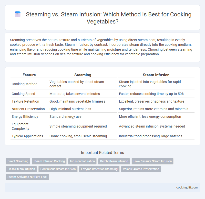 Steaming vs. Steam Infusion: Which Method is Best for Cooking Vegetables?