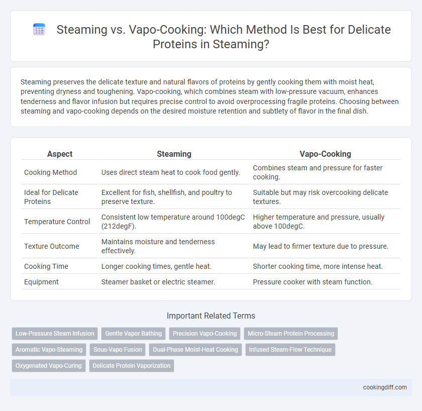 Steaming vs. Vapo-Cooking: Which Method Is Best for Delicate Proteins in Steaming?